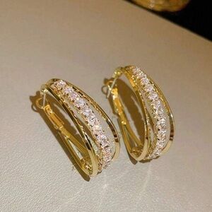 Golden Multi-Layer Earrings